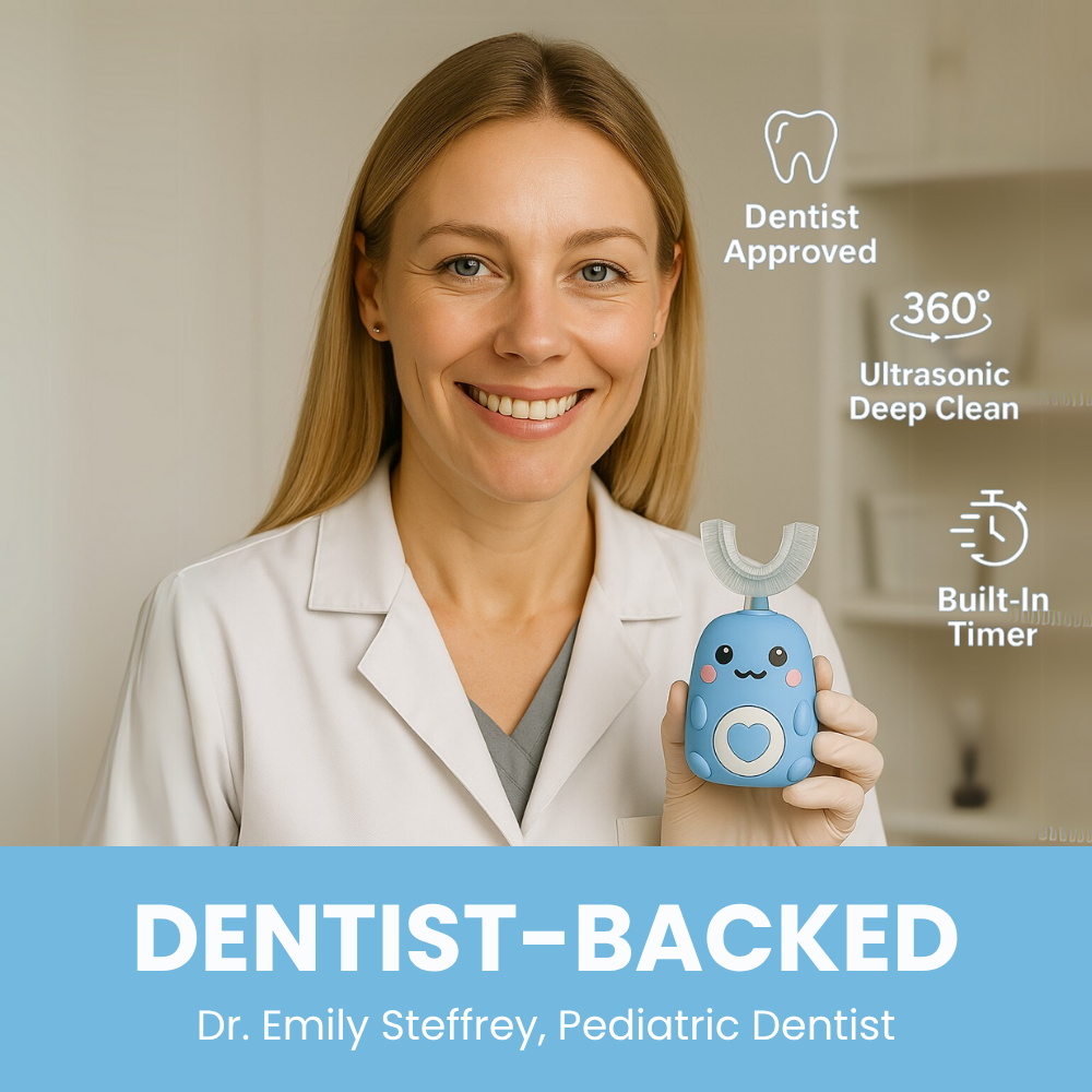 DinoBrush - Ultrasonic U-Shaped Toothbrush for Kids