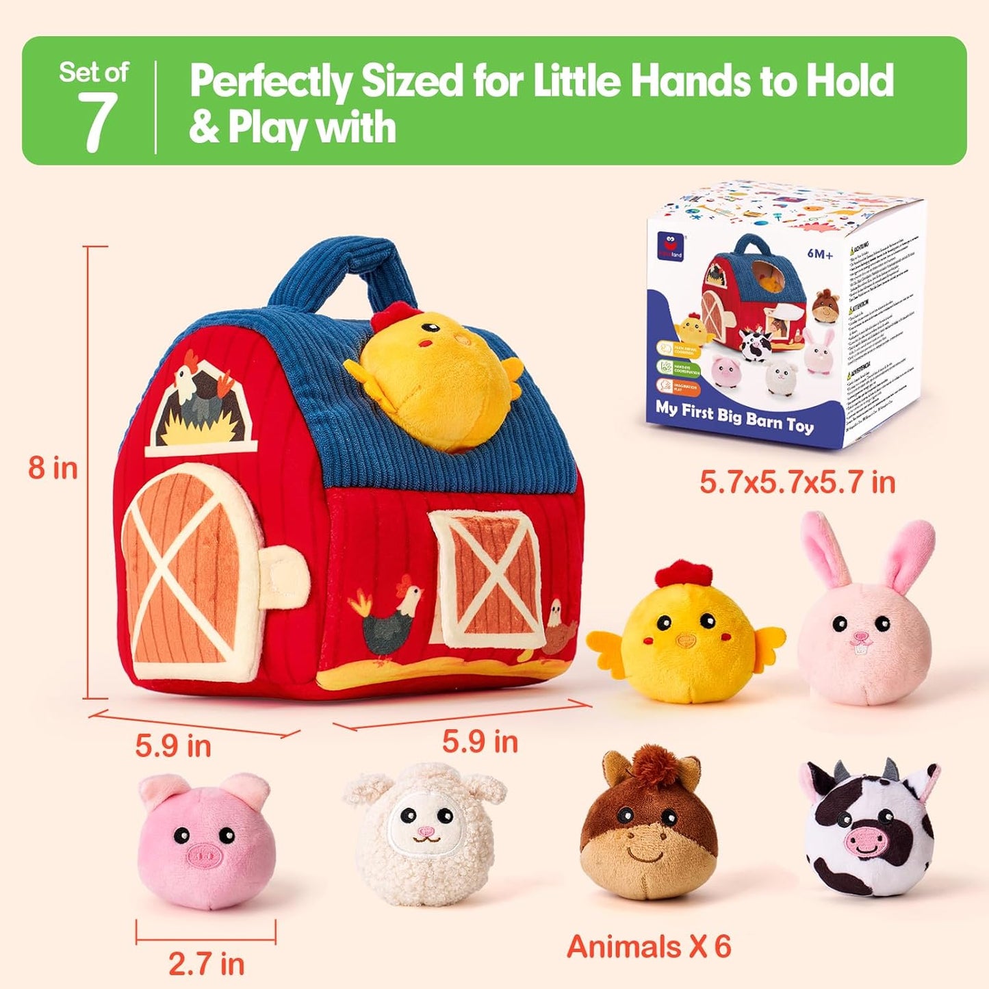 CuddlyFarm – Plush Animal Barn Playset
