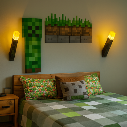 GlowCraft – Retro Pixel Wall Lamp
